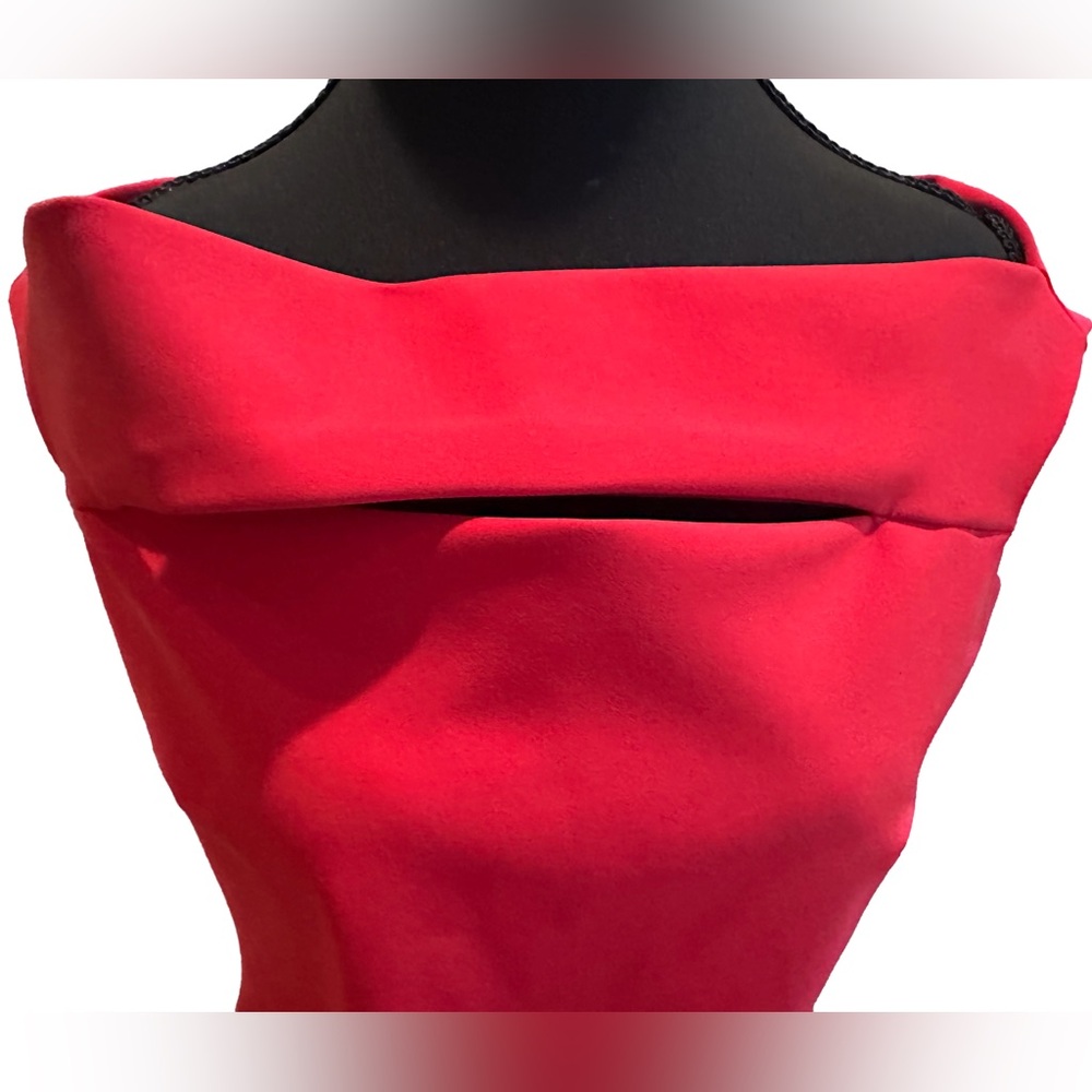 Chiara Boni Strapless Red Dress